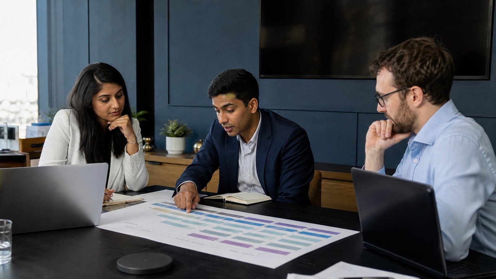 Revenue team reviewing the market pipeline